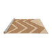 Sideview of Machine Washable Transitional Khaki Gold Rug, wshpat1179org