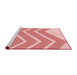 Sideview of Machine Washable Transitional Red Rug, wshpat1179rd