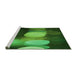 Sideview of Machine Washable Transitional Dark Forest Green Rug, wshpat118grn