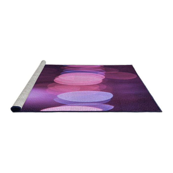 Sideview of Machine Washable Transitional Dark Purple Rug, wshpat118pur