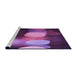 Sideview of Machine Washable Transitional Dark Purple Rug, wshpat118pur