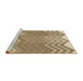 Sideview of Machine Washable Transitional Light Brown Rug, wshpat1180brn