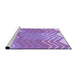 Sideview of Machine Washable Transitional Bright Lilac Purple Rug, wshpat1180pur