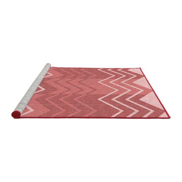 Sideview of Machine Washable Transitional Light Salmon Pink Rug, wshpat1180rd