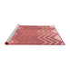 Sideview of Machine Washable Transitional Light Salmon Pink Rug, wshpat1180rd