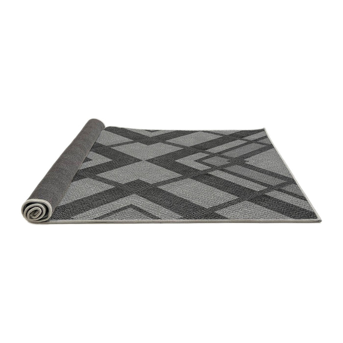 Thickness of Patterned Gunmetal Gray Rug, pat1181gry