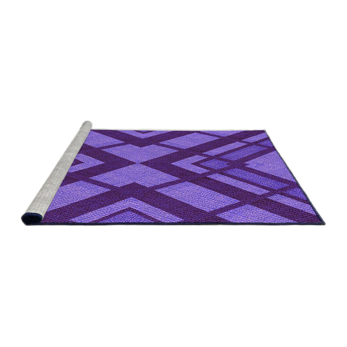 Sideview of Machine Washable Transitional Bright Purple Rug, wshpat1181pur