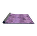 Thickness of Patterned Orchid Purple Rug, pat1182pur