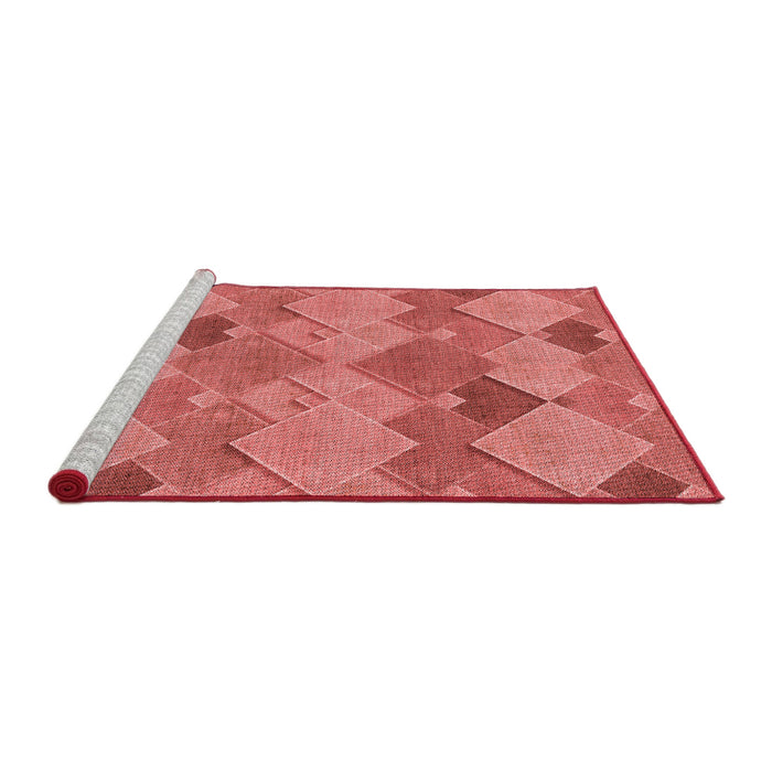 Sideview of Machine Washable Transitional Red Rug, wshpat1182rd