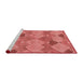 Sideview of Machine Washable Transitional Red Rug, wshpat1182rd