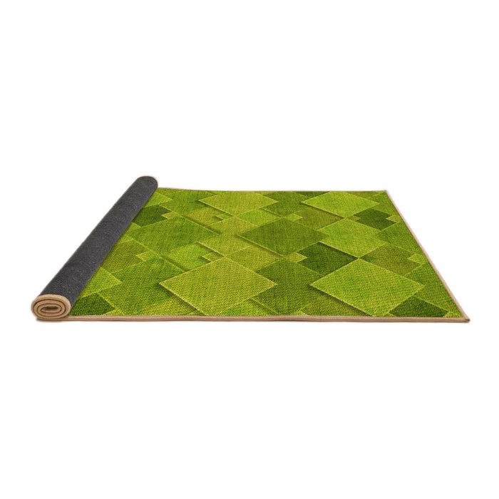 Thickness of Patterned Green Rug, pat1182yw