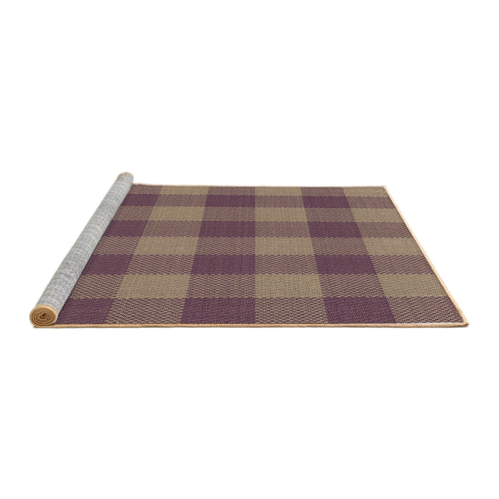 Sideview of Machine Washable Transitional Velvet Maroon Purple Rug, wshpat1183brn