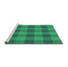 Sideview of Machine Washable Transitional Spring Green Rug, wshpat1183grn