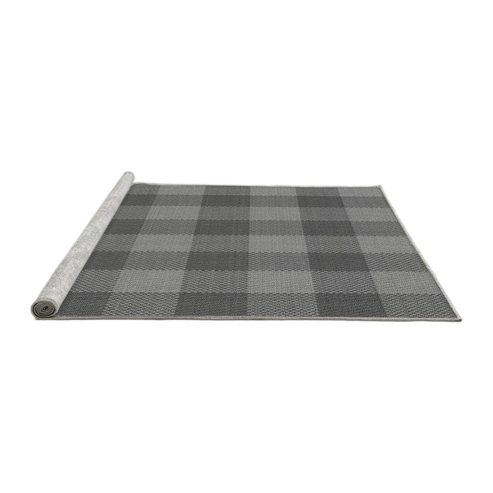 Sideview of Machine Washable Transitional Grey Gray Rug, wshpat1183gry