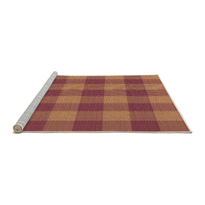 Sideview of Machine Washable Transitional Orange Rug, wshpat1183org