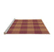 Sideview of Machine Washable Transitional Orange Rug, wshpat1183org