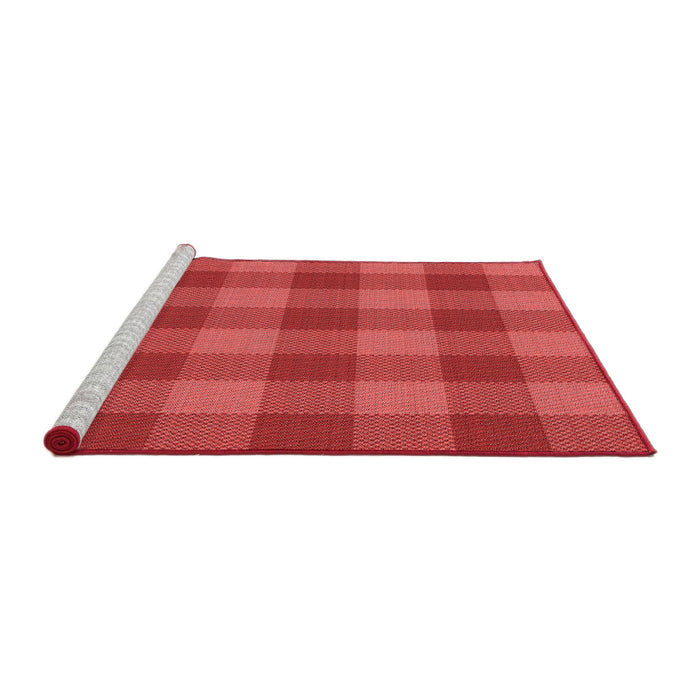 Sideview of Machine Washable Transitional Red Rug, wshpat1183rd
