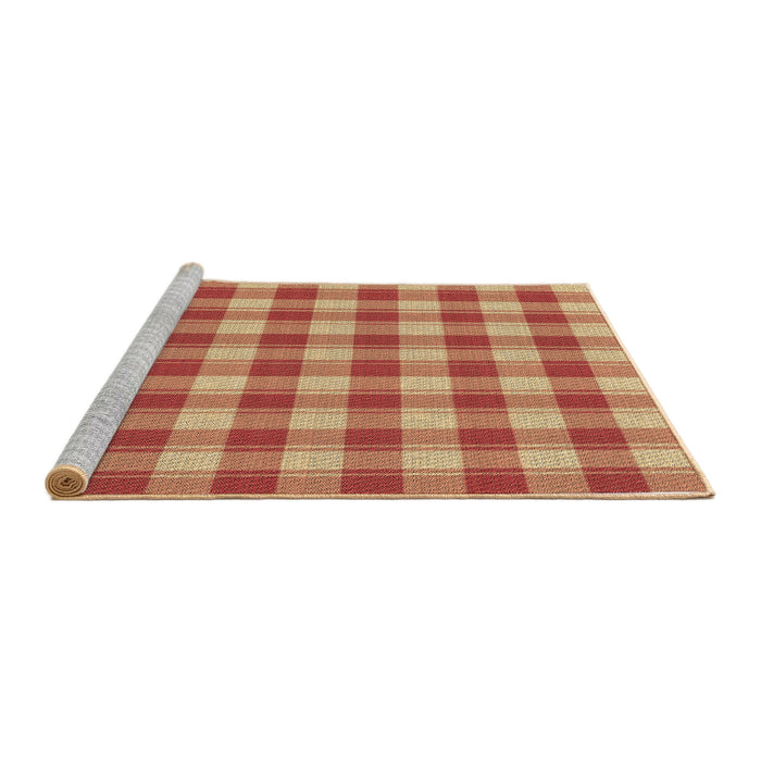 Sideview of Machine Washable Transitional Brown Sand Brown Rug, wshpat1184brn