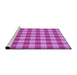 Sideview of Machine Washable Transitional Violet Purple Rug, wshpat1184pur