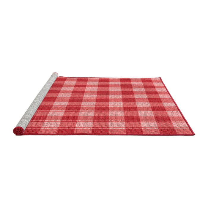 Sideview of Machine Washable Transitional Red Rug, wshpat1184rd