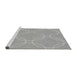 Sideview of Machine Washable Transitional Silver Gray Rug, wshpat1185gry