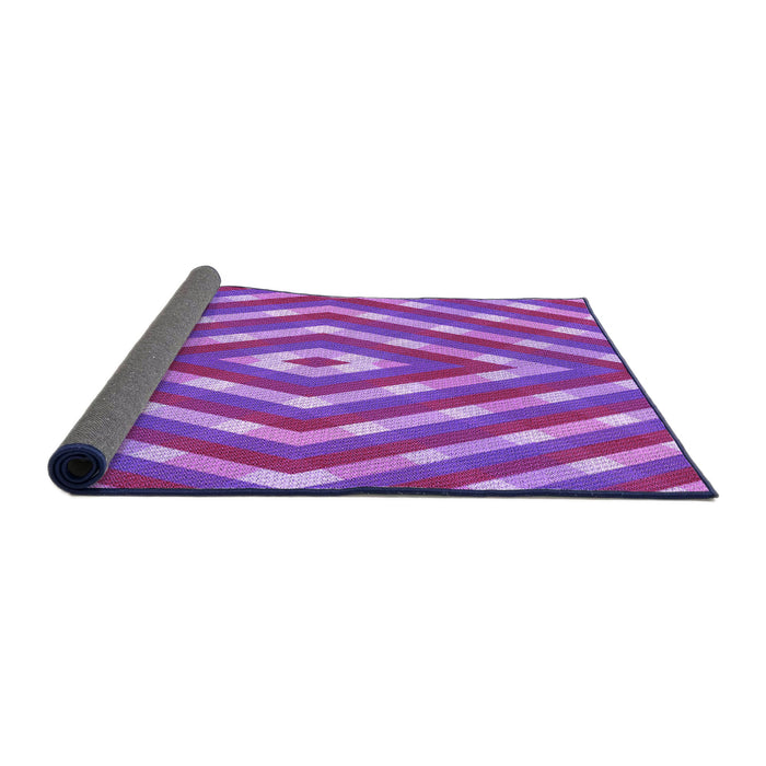 Thickness of Patterned Purple Rug, pat1186pur