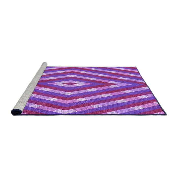 Sideview of Machine Washable Transitional Purple Rug, wshpat1186pur