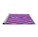 Sideview of Machine Washable Transitional Purple Rug, wshpat1186pur