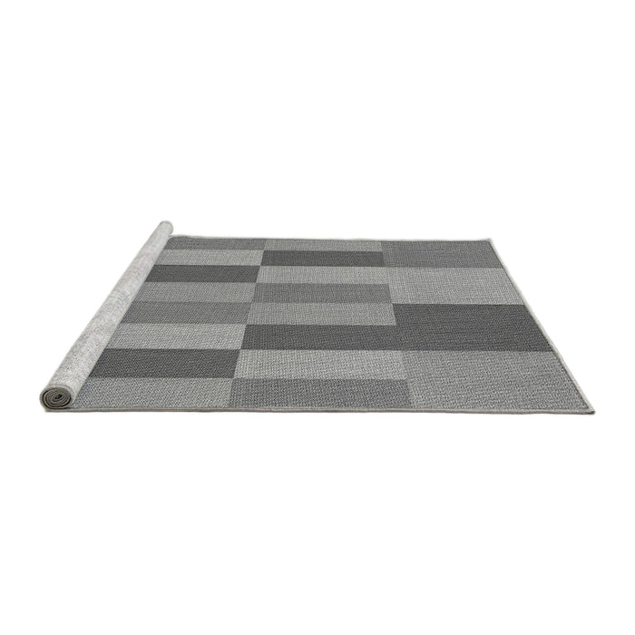 Sideview of Machine Washable Transitional Gray Rug, wshpat1187gry