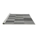 Sideview of Machine Washable Transitional Gray Rug, wshpat1187gry