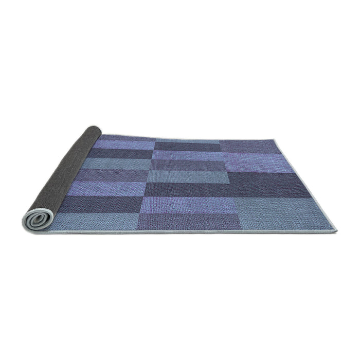 Thickness of Patterned Deep Periwinkle Purple Rug, pat1187lblu