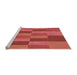 Sideview of Machine Washable Transitional Bright Orange Rug, wshpat1187org