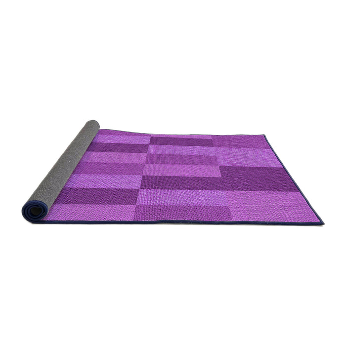 Thickness of Patterned Bright Neon Pink Purple Rug, pat1187pur