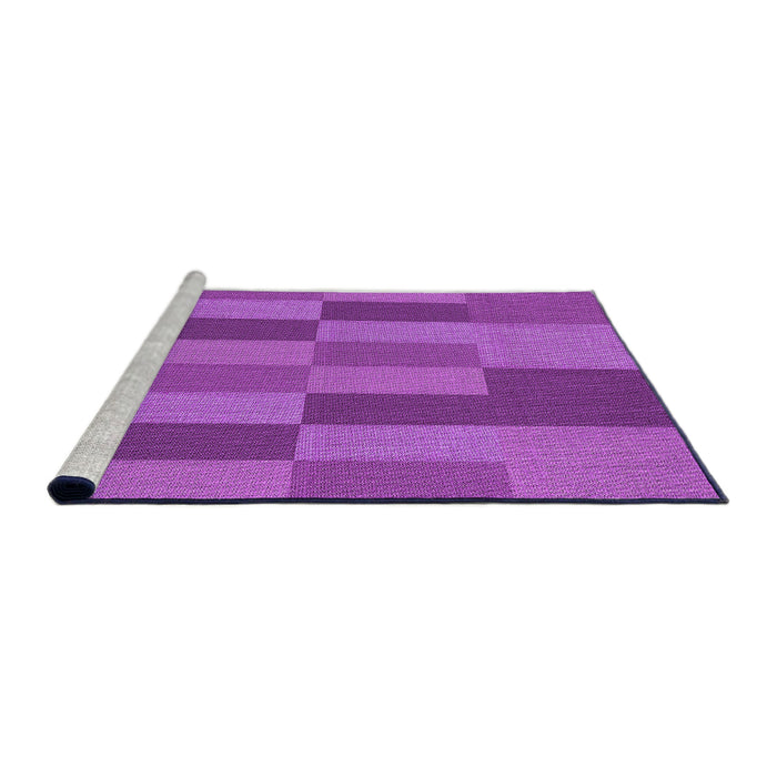 Sideview of Machine Washable Transitional Bright Neon Pink Purple Rug, wshpat1187pur