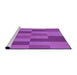 Sideview of Machine Washable Transitional Bright Neon Pink Purple Rug, wshpat1187pur