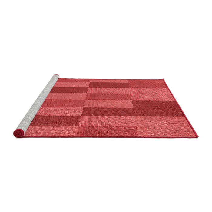 Sideview of Machine Washable Transitional Red Rug, wshpat1187rd