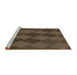 Sideview of Machine Washable Transitional Brown Rug, wshpat1188brn