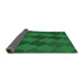 Thickness of Patterned Deep Emerald Green Rug, pat1188grn