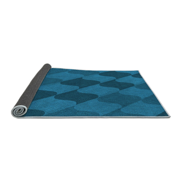 Thickness of Patterned Blueberry Blue Rug, pat1188lblu