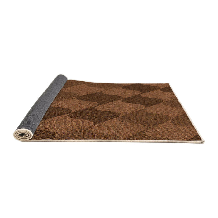 Thickness of Patterned Red Brown Rug, pat1188org