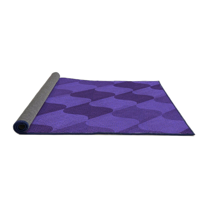Thickness of Patterned Amethyst Purple Rug, pat1188pur