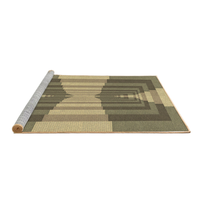 Sideview of Machine Washable Transitional Metallic Gold Rug, wshpat1189brn