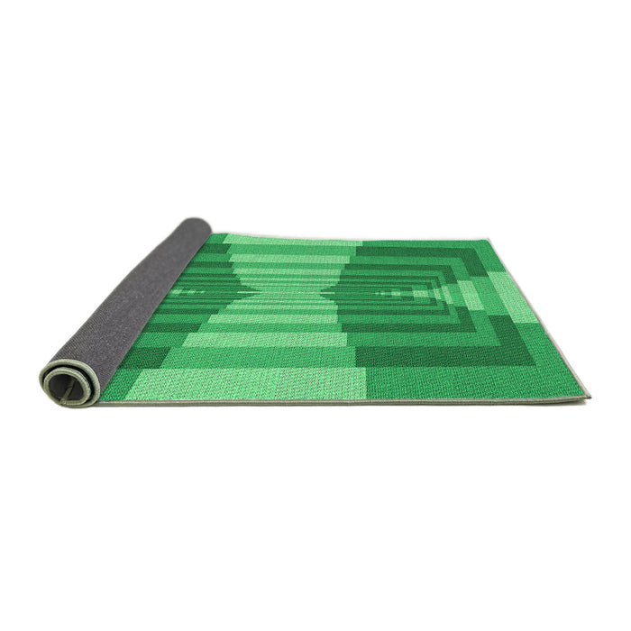 Thickness of Patterned Neon Green Rug, pat1189grn