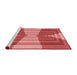 Sideview of Machine Washable Transitional Red Rug, wshpat1189rd