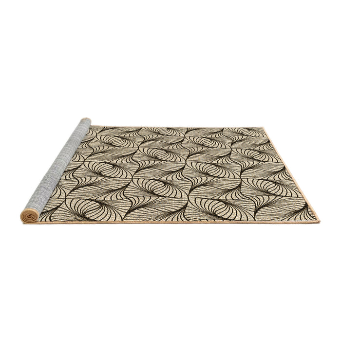 Sideview of Machine Washable Transitional Vanilla Gold Rug, wshpat119brn