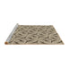 Sideview of Machine Washable Transitional Vanilla Gold Rug, wshpat119brn