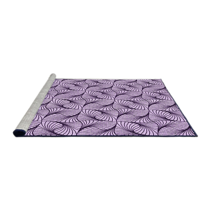 Sideview of Machine Washable Transitional Purple Rug, wshpat119pur