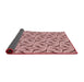 Thickness of Patterned Brown Red Rug, pat119rd