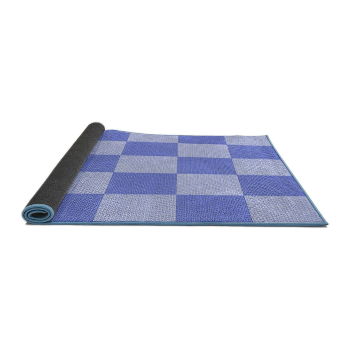 Thickness of Patterned Light Slate Blue Rug, pat1190blu