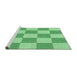 Sideview of Machine Washable Transitional Jade Green Rug, wshpat1190grn